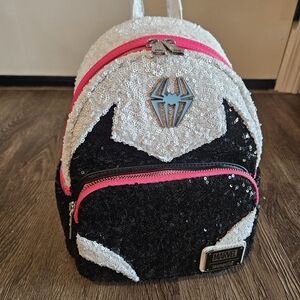 BNWT spider gwen sequin loungefly backpack